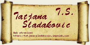 Tatjana Sladaković vizit kartica